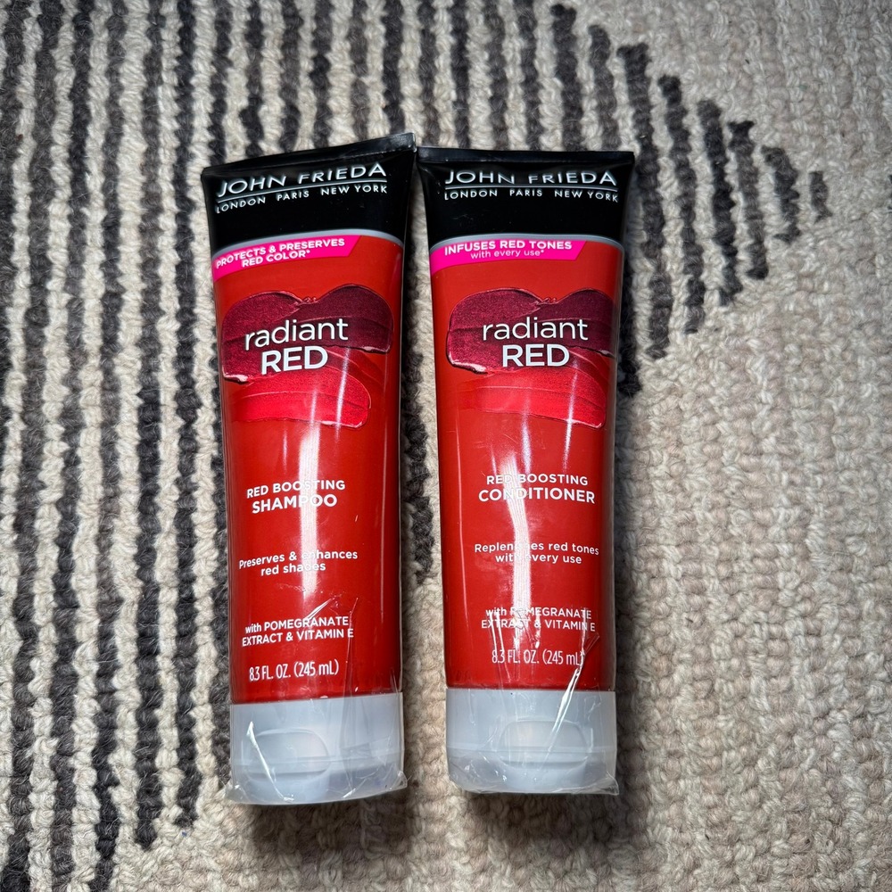 John Frieda Radiant Red Boosting Shampoo‎ & Conditioner Set 8.3oz NEW SEALED